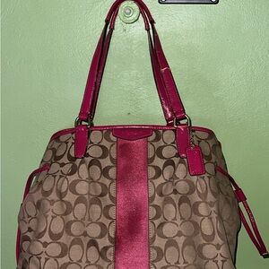 Stylish Pink and Brown Women's Bag